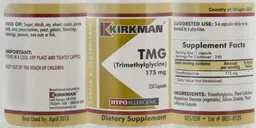 Label for TMG (Trimethylglycine) 175 mg