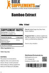 Label for Bamboo Extract