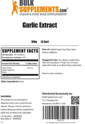 Label for Garlic Extract