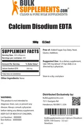 Label for Calcium Disodium EDTA