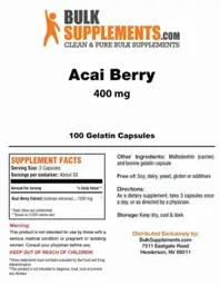 Label for Acai Berry 400 mg