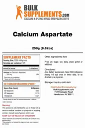 Label for Calcium Aspartate