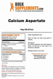 Label for Calcium Aspartate