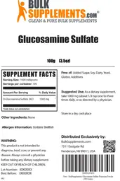 Label for Glucosamine Sulfate