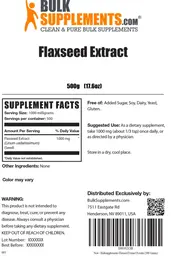Label for Flaxseed Extract