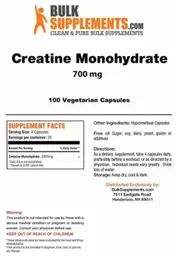 Label for Creatine Monohydrate 700 mg