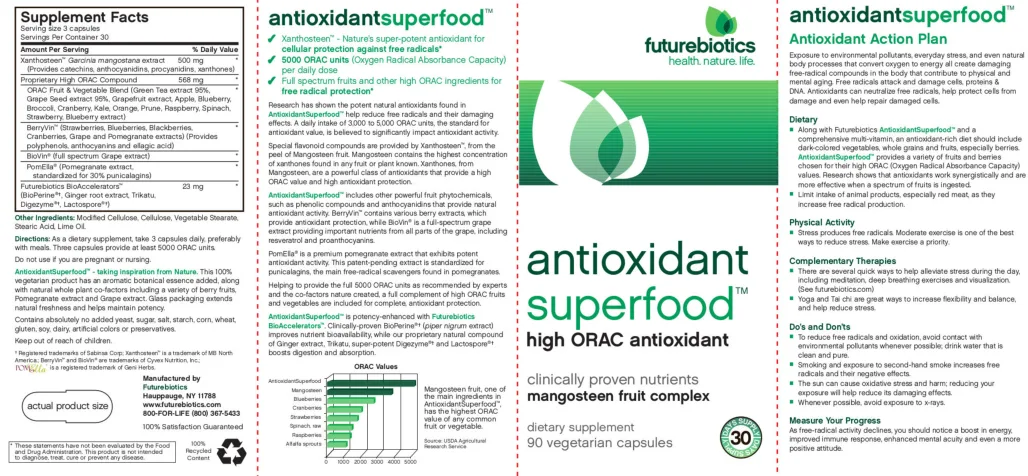Label for Antioxidant Superfood