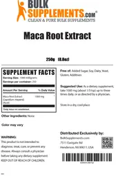 Label for Maca Root Extract