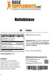 Label for Nattokinase