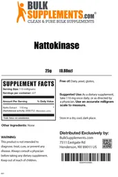 Label for Nattokinase
