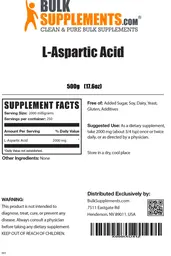 Label for L-Aspartic Acid