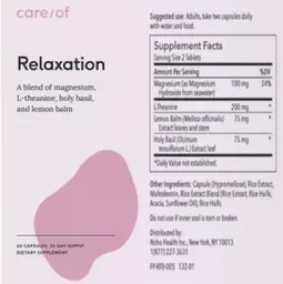 Label for Relaxation