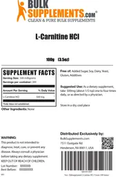 Label for L-Carnitine HCL