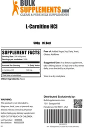 Label for L-Carnitine HCL