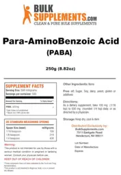 Label for Para-AminoBenzoic Acid