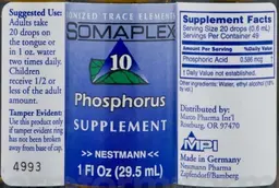 Label for 10 Phosphorus