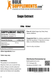 Label for Sage Extract