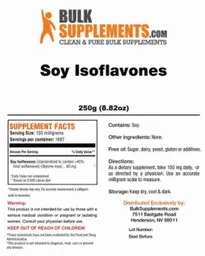 Label for Soy Isoflavones