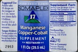 Label for 17 Manganese Copper-Cobalt