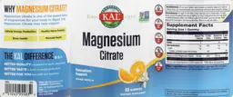 Label for Magnesium Citrate Orange Vanilla
