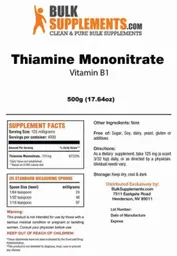 Label for Thiamine Mononitrate