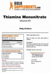 Label for Thiamine Mononitrate