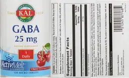 Label for GABA 25 mg Cherry