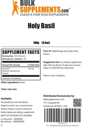 Label for Holy Basil