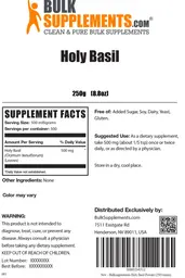 Label for Holy Basil