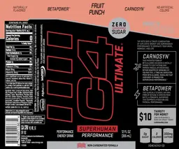 Label for C4 Ultimate Fruit Punch