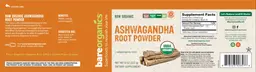 Label for Ashwagandha Root Powder
