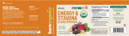 Label for Energy & Stamina Blend Powder