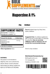 Label for Huperzine A 1%