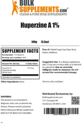 Label for Huperzine A 1%
