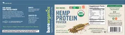 Label for Hemp Protein Powder