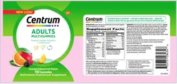 Label for Centrum Adults Multigummies