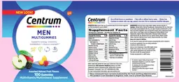 Label for Centrum Men Multigummies