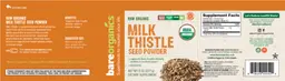 Label for Milk Thistle Seed Powder