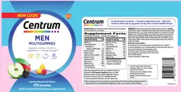 Label for Centrum Men Multigummies