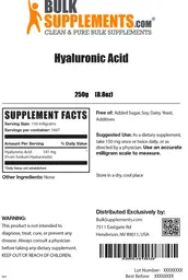 Label for Hyaluronic Acid