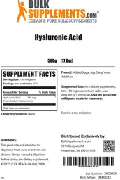 Label for Hyaluronic Acid