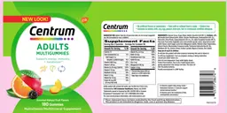 Label for Centrum Adults Multigummies