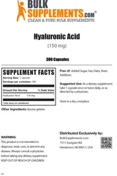 Label for Hyaluronic Acid (150 mg)