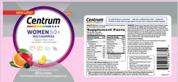 Label for Centrum Women 50+ Multigummies