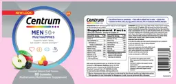 Label for Centrum Men 50+ Multigummies