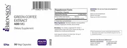 Label for Green Coffee Extract 400 mg