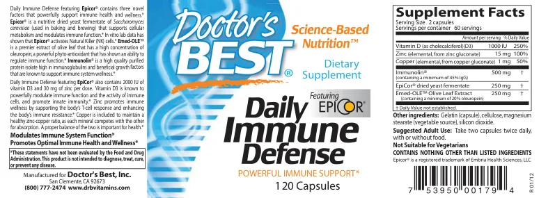 Label for Daily Immune Defense