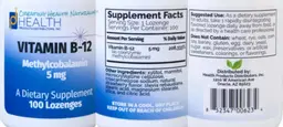 Label for Vitamin B-12 5 mg