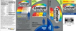 Label for Centrum Silver Men 50+