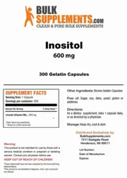 Label for Inositol 600 mg